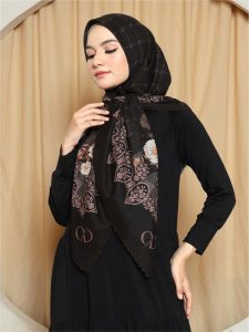 Nayra Scarf Printing Black