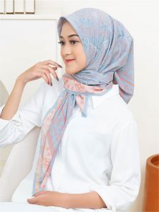 Zehra Scarf Printing Dusty Blue