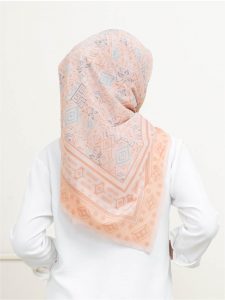 Zehra Scarf Printing Peach