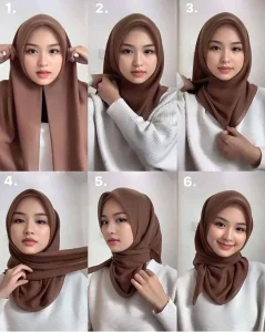 tutorial hijab segitiga casual dan formal