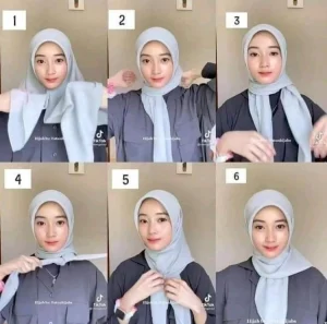 tutorial hijab segitiga santai